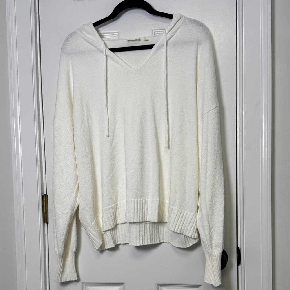 Cyrus Cream Hooded Sweater Anthropologie Free People Vibe Oversized XL